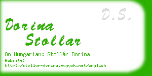 dorina stollar business card